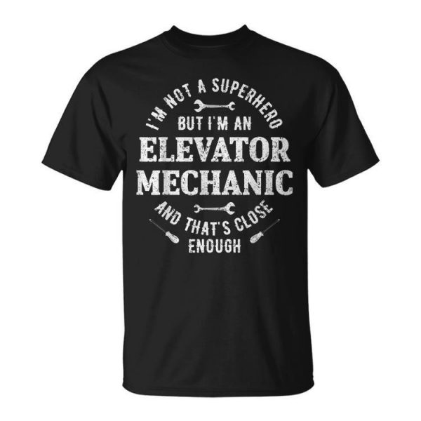 Elevator Mechanic Maintenance Hero Technician Unisex Unisex T-Shirt