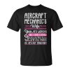 Funny Airplane Aircraft Mechanic Wife Gift Women Unisex Unisex T-Shirt