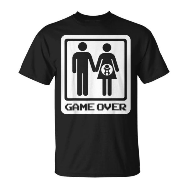 Game Over First Child Marriage Pregnancy Gift For Husband Gift For Mens Unisex Unisex T-Shirt