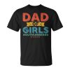 Girl Dad Outnumbered Fathers Day From Wife Daughter Vintage Unisex Unisex T-Shirt