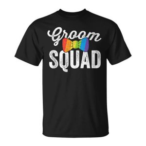 Groom Squad Gift Lgbt Same Sex Gay Wedding Husband Men Unisex Unisex T-Shirt