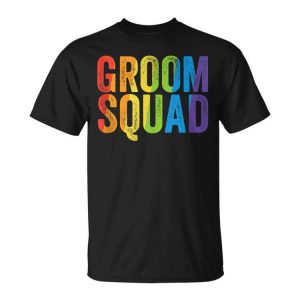 Groom Squad Party Lgbt Same Sex Gay Wedding Husband Men Unisex Unisex T-Shirt