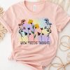 Grow Positive Thoughts Mental Health Affirmation Wildflowers Shirt ETS1141