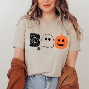 Halloween Boo Spider Ghost Pumpkin Toddler Kids Halloween Shirt ETS1091