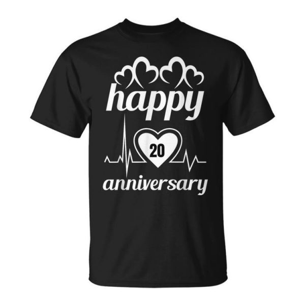 Happy 20 Years Anniversary Marriage Celebration Unisex T-Shirt