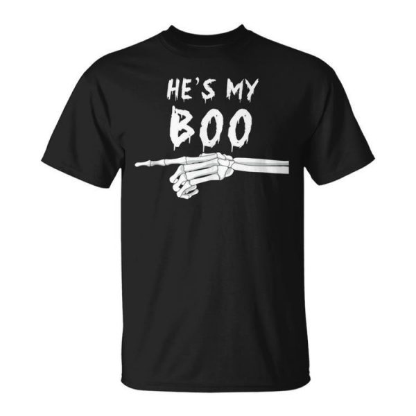 Hes My Boo Funny Matching Halloween Costumes For Couples Halloween Funny Gifts Unisex Unisex T-Shirt