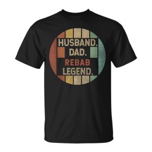 Husband Dad Rebab Legend Vintage Fathers Day Unisex T-Shirt