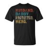 Husband Daddy Protector Hero Shirt Fathers Day Gift Dad Son Unisex Unisex T-Shirt