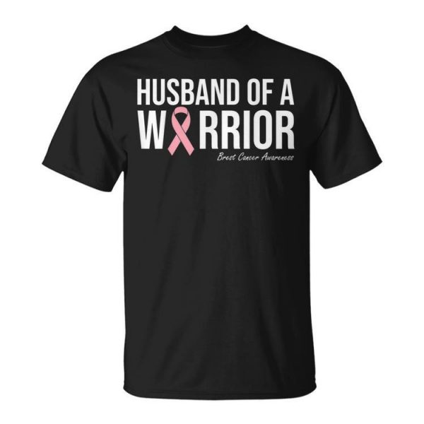 Husband Of Breast Cancer Survivor Awareness Pink Ribbon Dad Gift For Mens Unisex Unisex T-Shirt