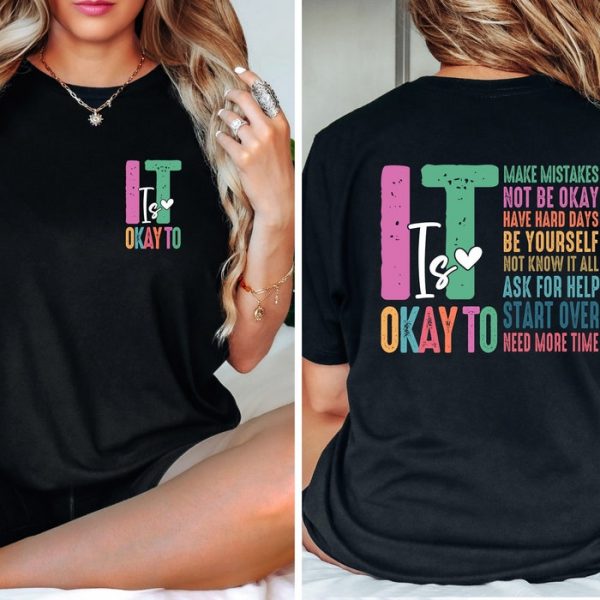 It's Okay To Mental Health Matters Inspirational Beach Quote Shirt ETS1012