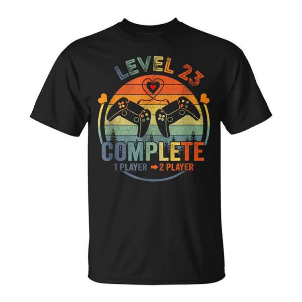 Level 23 Complete Gamer 23Rd Wedding Anniversary Unisex T-Shirt