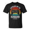 Leveled Up To Husband Est 2023 Newly Married Bachelor Party Unisex Unisex T-Shirt