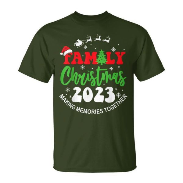 Making Memories Together Cute Family Christmas 2023 Unisex T-Shirt