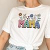 Mama Flowers Retro Mother's Day Funny Cute Mom Life Gift Tee ETS1163