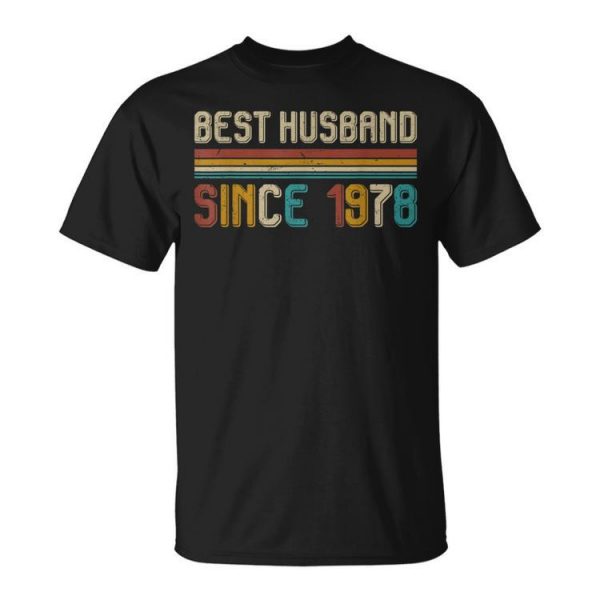 Mens Husband 1978 45Th Wedding Anniversary For Him Cotton Gift Unisex Unisex T-Shirt