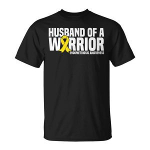 Mens Husband Of A Warrior Endometriosis Awareness Unisex Unisex T-Shirt