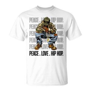 Peace Love Hip Hop Old School 90 Anniversary Dope Camo Unisex T-Shirt