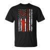 Physics Teacher Husband Dad Usa Flag American Fathers Gift For Women Unisex Unisex T-Shirt