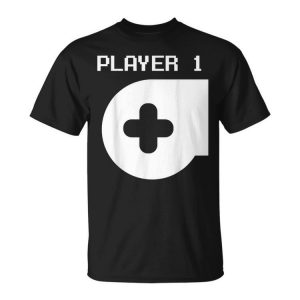 Player 1 Matching Couple Outfit Father Son Gamer Gift Gaming Unisex Unisex T-Shirt