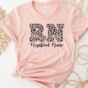 Registered Nurse RN Week Leopard Nursing School Gift Shirt ETS1156