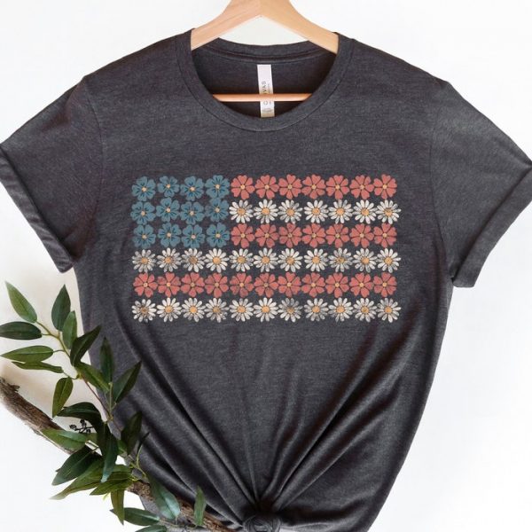 Retro American Flag 4th Of July Chicken Shirt