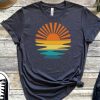 Retro Sunshine Wavy Rays Beachy Summer Time Vibes Shirt ETS1059