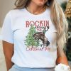 Rockin' Around The Christmas Tree Retro Cowboy Holiday Family Shirt ETS1144