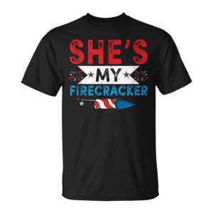 Shes My Firecracker His And Hers 4Th July Matching Couples Unisex Unisex T-Shirt