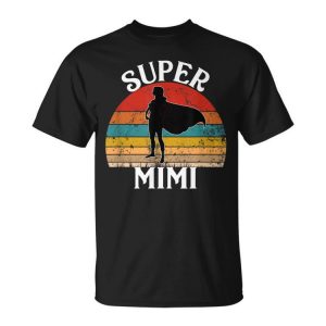 Super Mimi Grandma Funny Vintage Woman Hero Unisex Unisex T-Shirt