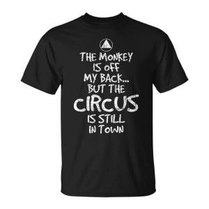 The Monkey Is Off My Back - Sobriety Anniversary Sober Aa Na Unisex Unisex T-Shirt