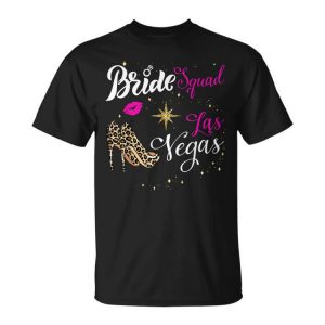 Vegas Bride Squad 2023 Married In Vegas Bachelorette Party Unisex Unisex T-Shirt