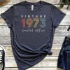 Vintage 1973 50th Birthday Retro 50th Gift For Women Shirt ETS1114