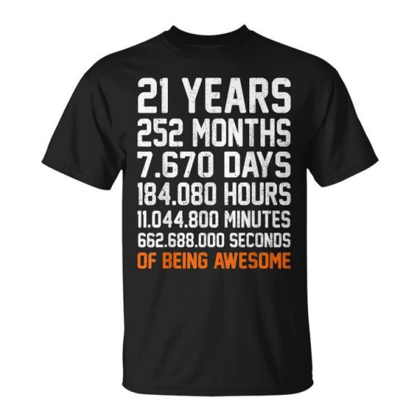 Vintage 21St Birthday 21 Years Old Wedding Anniversary Gift Unisex Unisex T-Shirt