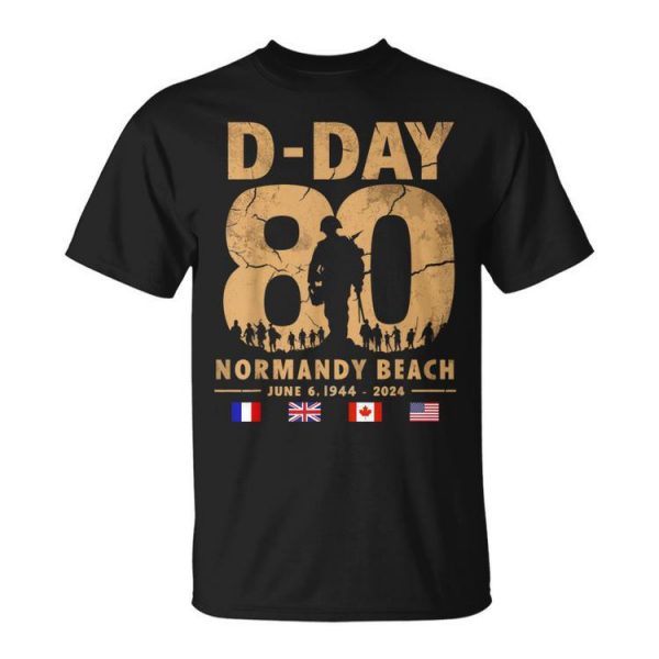 Vintage Operation Overlord 1944 D-Day 2024 80Th Anniversary Unisex T-Shirt