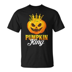 Vintage Pumpkin King Funny Pumpkin Couple Costume Halloween King Funny Gifts Unisex Unisex T-Shirt