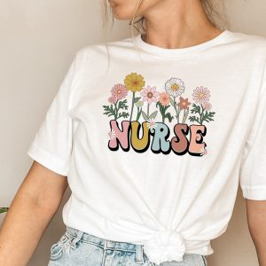 Wildflowers Nurse Student Registered Nurse School Gift Shirt ETS1154